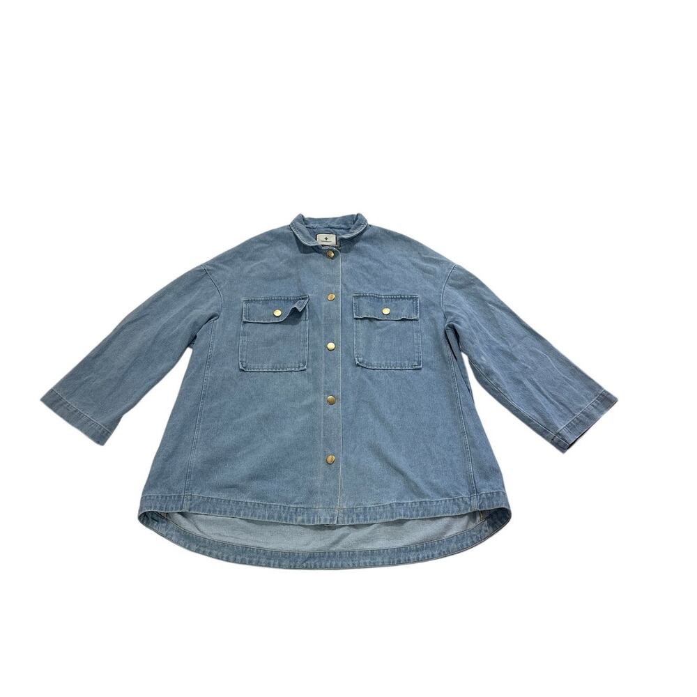 Tuckernuck Womens XL Marant Denim Shirt Jacket Minimalist Basic Closet Staple